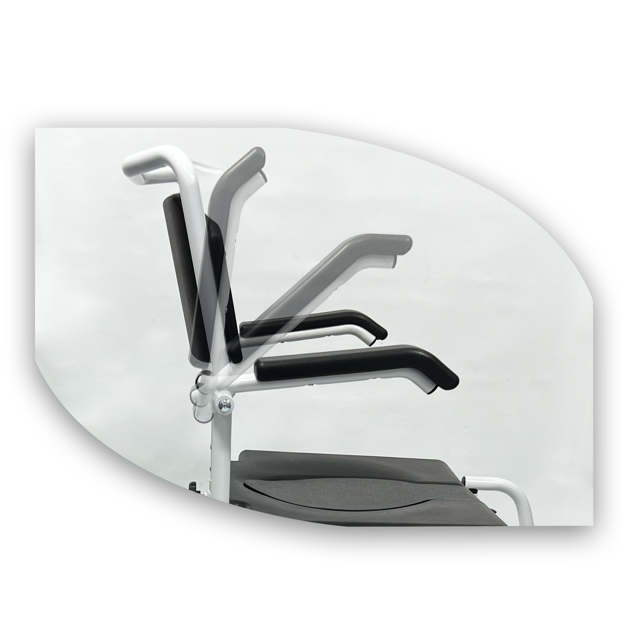 assure rehab aluminium shower commode chair